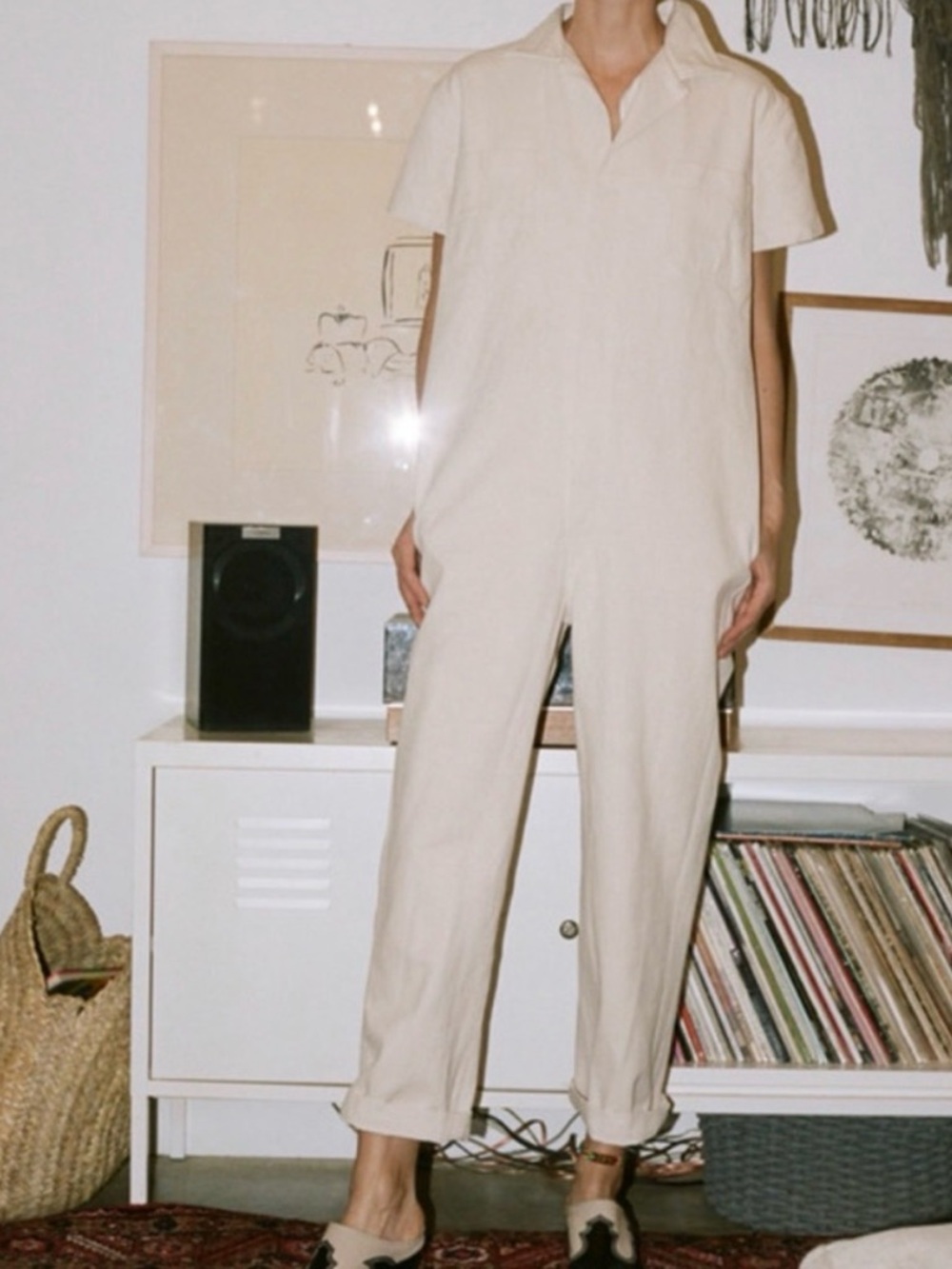 Caron Callahan Short Sleeve Jumpsuit  Small NWT